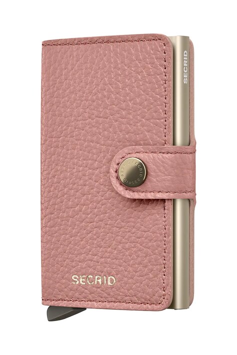 Secrid portofel de piele culoarea roz, MPe-Rose
