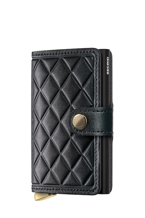 Secrid portfel skórzany EMBOSS DIAMOND kolor czarny