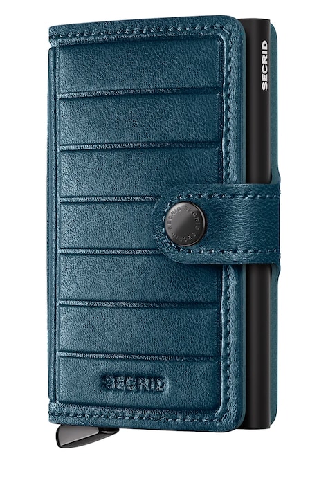 Δερμάτινο πορτοφόλι Secrid EMBOSS LINES χρώμα: μπλε