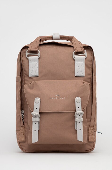 Doughnut plecak damski kolor brązowy duży gładki
