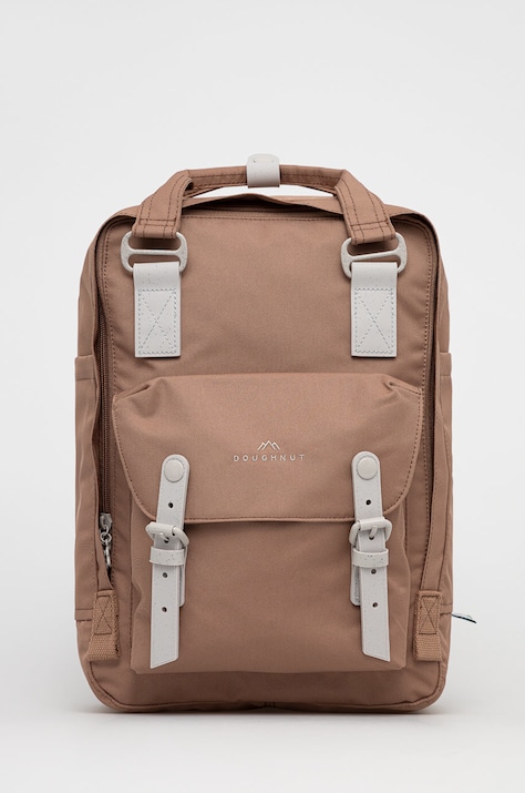 Doughnut plecak damski kolor brązowy duży gładki