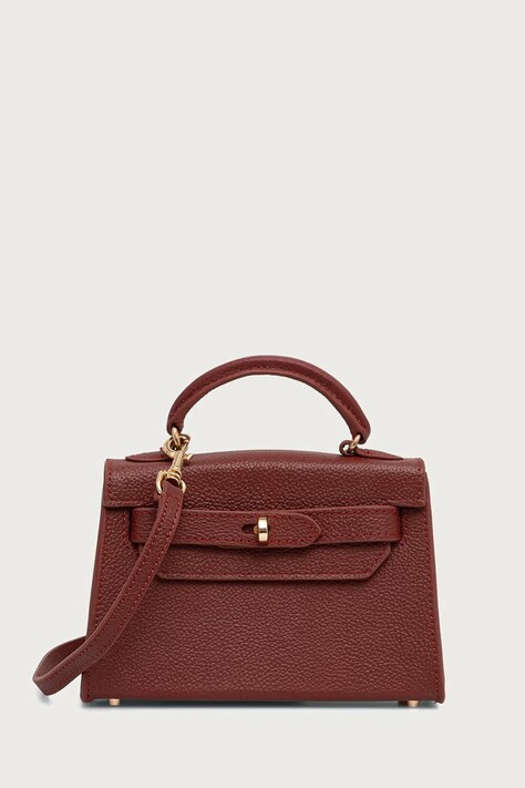 Silvian Heach Torebka crossbody damska skórzana SANITA bordowa RCP25016BO