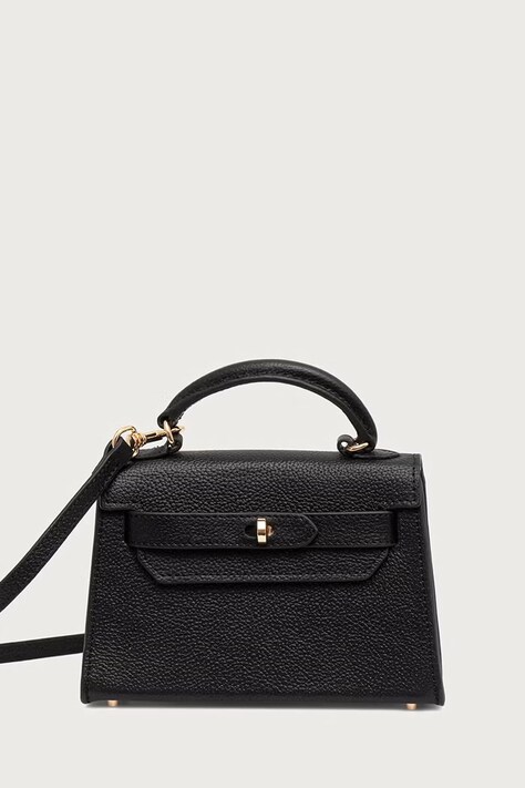 Silvian Heach Torebka crossbody damska skórzana SANITA czarna RCP25016BO