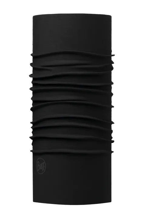 Šál komín Buff Solid Black čierna farba, jednofarebný