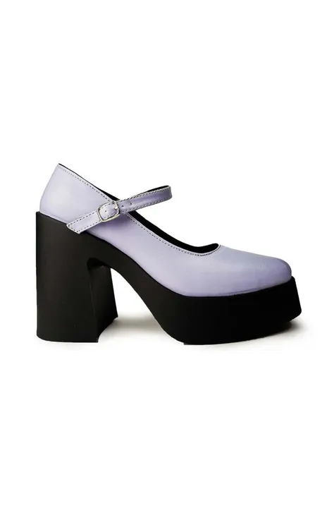 Туфлі Altercore Darkenda колір фіолетовий каблук блок
