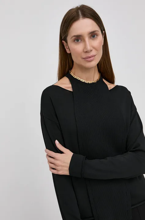 Liviana Conti sweter damski kolor czarny lekki