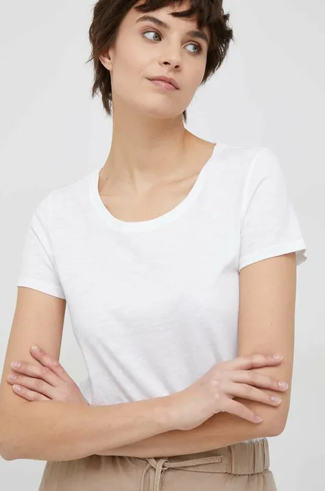 Βαμβακερό μπλουζάκι Mos Mosh χρώμα: άσπρο