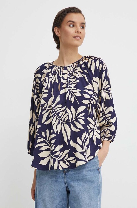 Seidensticker bluza femei, culoarea albastru marin, modelator, 60.136251