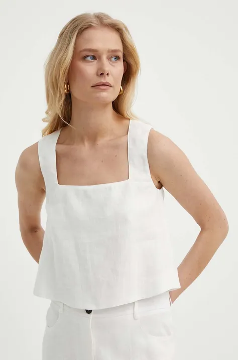 Λευκή μπλούζα Liviana Conti χρώμα: μπεζ, L4SL05
