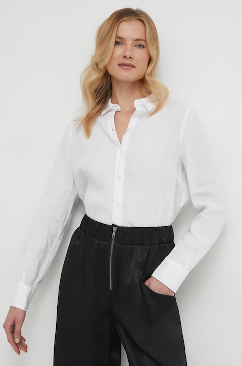 Mos Mosh camicia di lino colore bianco