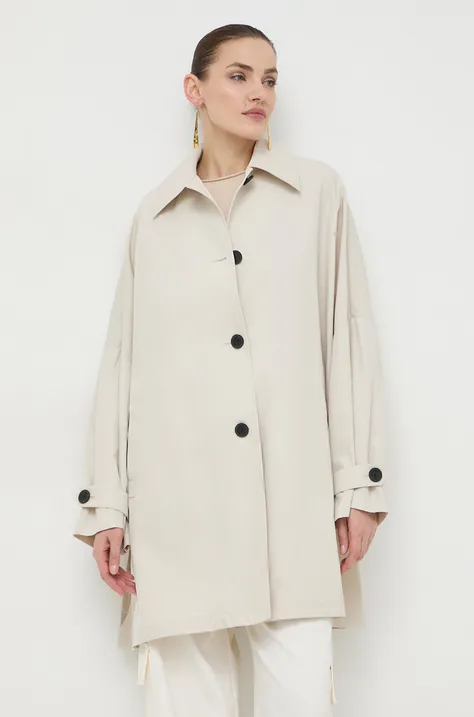 Kabát Liviana Conti dámsky, béžová farba, prechodný