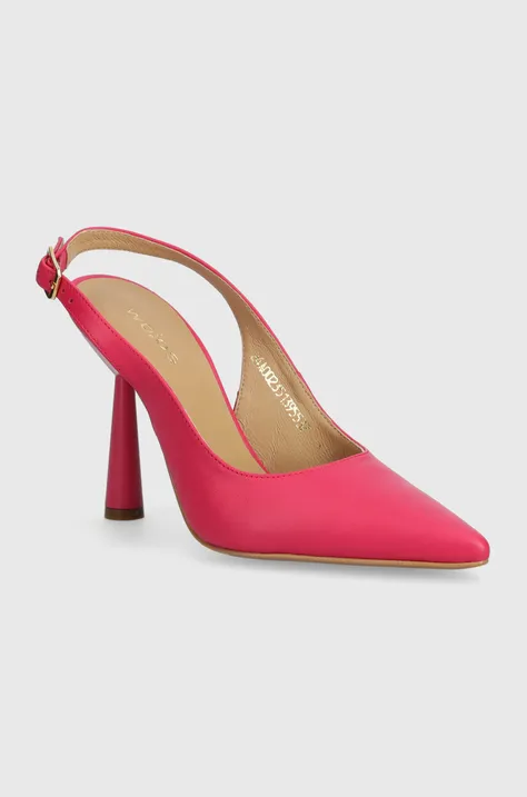 Шкіряні туфлі Wojas колір рожевий 3513955