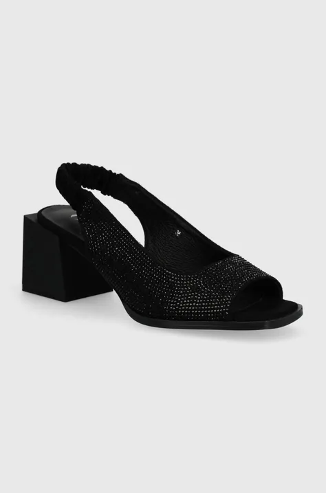 Semišové sandále GOE čierna farba, NN2N4248