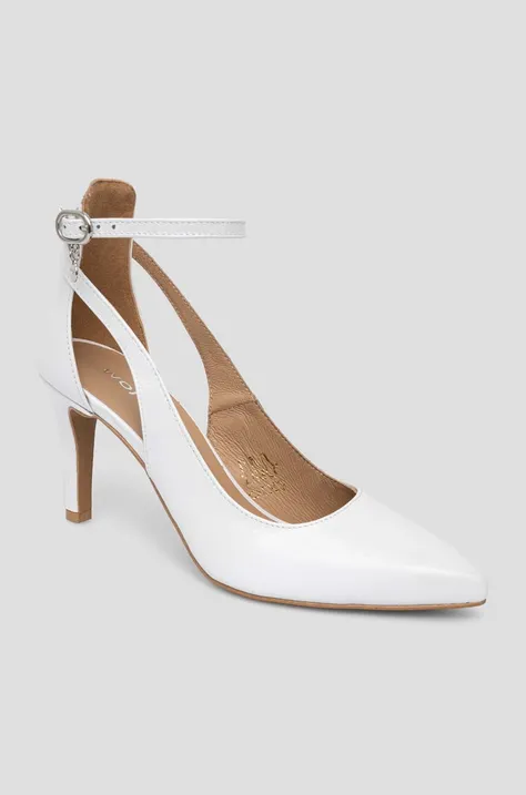 Кожаные туфли Wojas цвет белый 3501859
