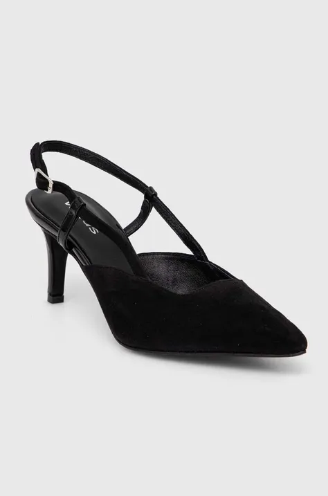 Замшеві туфлі Wojas колір чорний 3512771