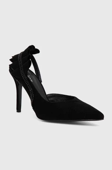 Замшеві туфлі Wojas колір чорний 3512961