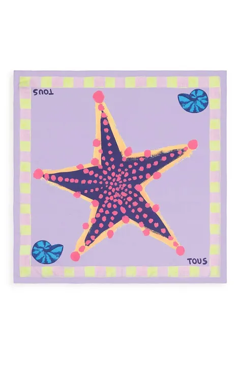 Платок Tous женская цвет фиолетовый узор