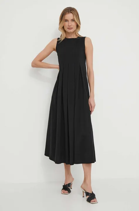 Βαμβακερό φόρεμα Bomboogie χρώμα: μαύρο, AW8544TJCM4