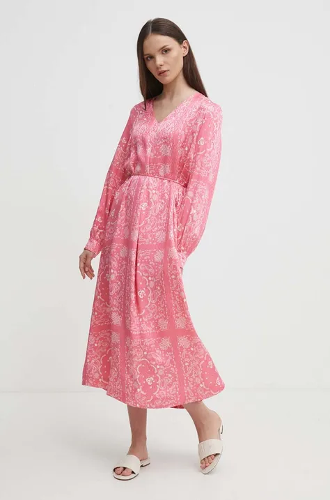 Платье Mos Mosh цвет розовый midi прямая
