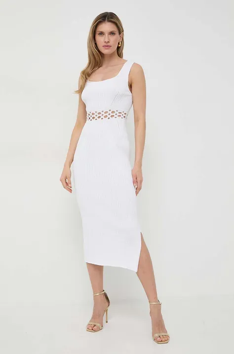 Liviana Conti sukienka kolor biały midi dopasowana