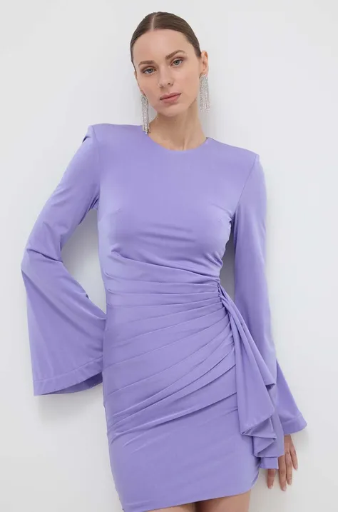 Šaty Silvian Heach fialová farba, mini, priliehavá