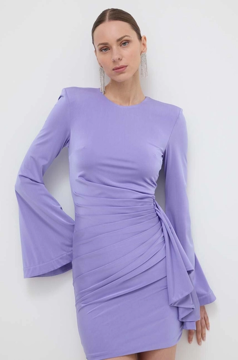 Silvian Heach rochie culoarea violet, mini, mulata