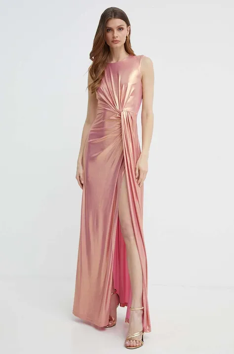 Сукня Silvian Heach колір рожевий maxi розкльошена