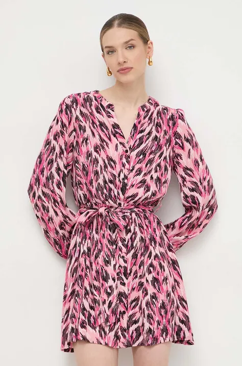 Šaty Silvian Heach ružová farba, mini, áčkový strih