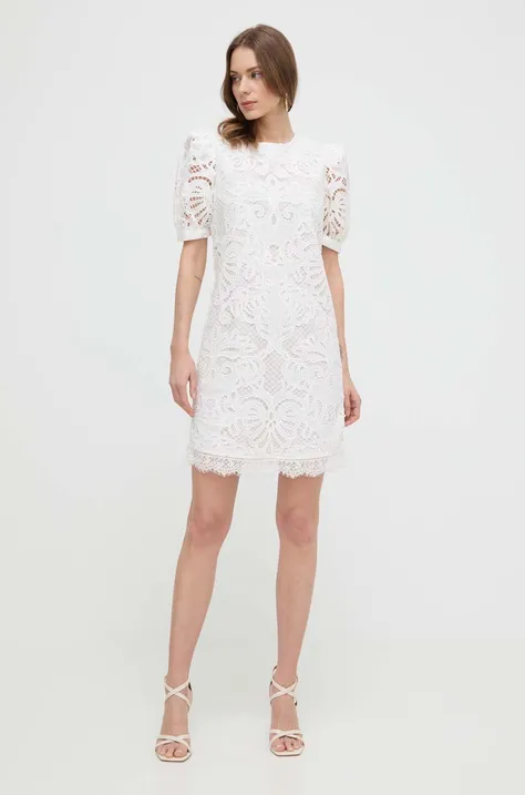 Silvian Heach sukienka kolor biały mini dopasowana