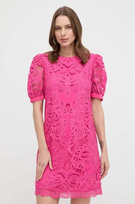 Šaty Silvian Heach ružová farba, mini, priliehavá