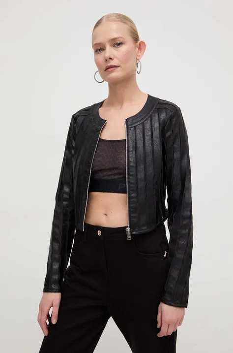 Куртка Silvian Heach жіноча колір чорний перехідна