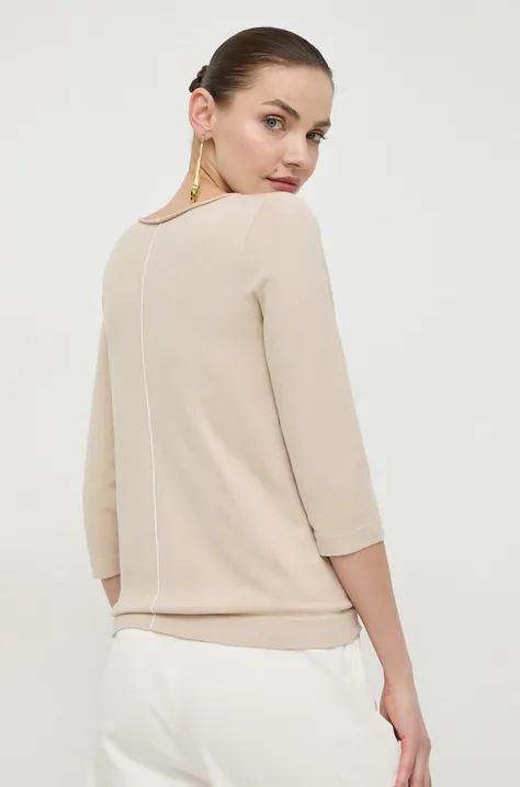 Liviana Conti sweter damski kolor beżowy lekki