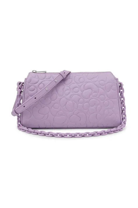 Шкіряна сумочка Tous колір фіолетовий