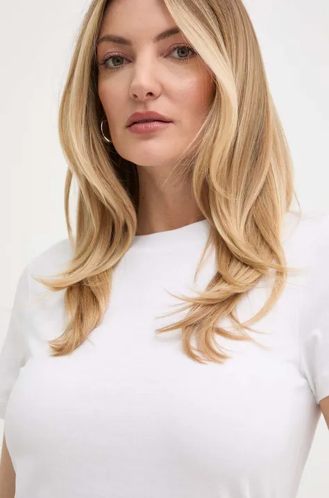 Βαμβακερό μπλουζάκι Silvian Heach γυναικεία, χρώμα: άσπρο