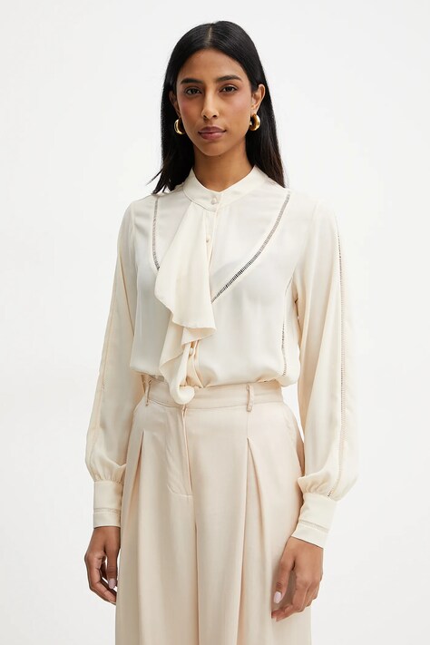 Silvian Heach cămașă CORGET femei, culoarea bej, regular, GPP25354BL