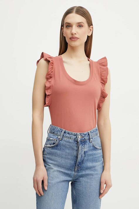 Silvian Heach t-shirt in cotone TANKI donna colore arancione GPP25205CN