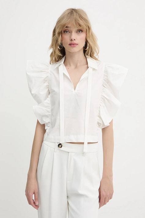 Silvian Heach camicetta in cotone SUHAT donna colore bianco CVP25028CA