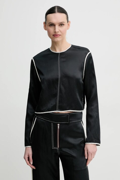 Day Birger et Mikkelsen bluza din amestec de in Baryl femei, culoarea negru, neted, DAY65243652