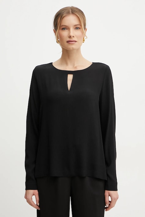 Silvian Heach bluzka URTIM damska kolor czarny gładka GPP25427BL