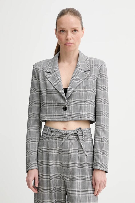 Alohas zakó Sisi szürke, mintás, egysoros gombolású, R100918