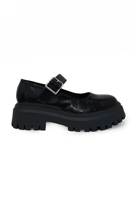 Polobotky Altercore Bliss Black Patent dámské, černá barva, na platformě, Bliss Black Patent
