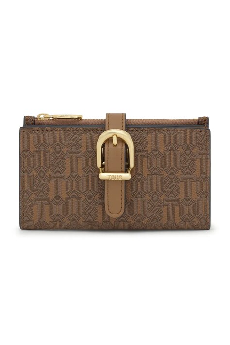 Peněženka Tous BUCKLES SILHOUETTE béžová barva, 2002205143