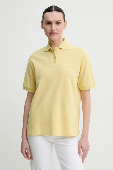 2NDDAY polo de bumbac Aralena culoarea galben, 2252248329