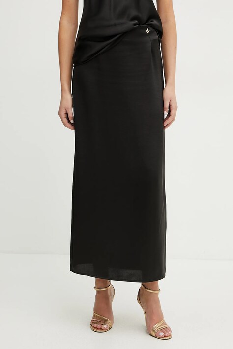 Silvian Heach fusta NESTIM culoarea negru, maxi, drept, GPP25360GO