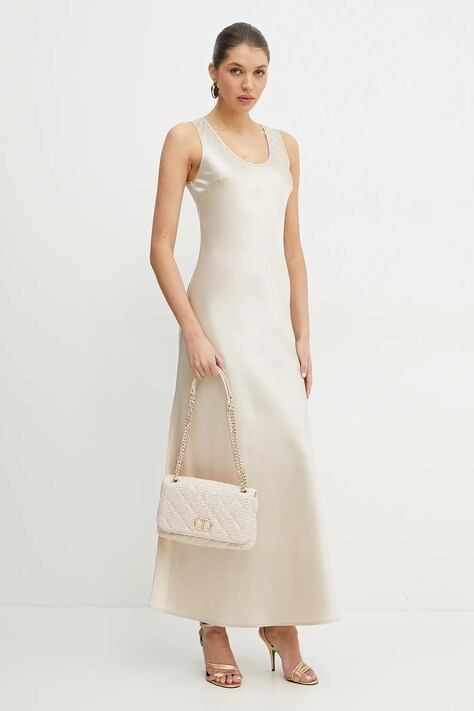 Silvian Heach rochie CORNAVA culoarea bej, maxi, mulată, GPP25361VE