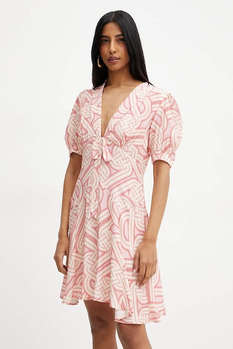 Silvian Heach rochie LAPUG culoarea bej, mini, evazată, GPP25364VE