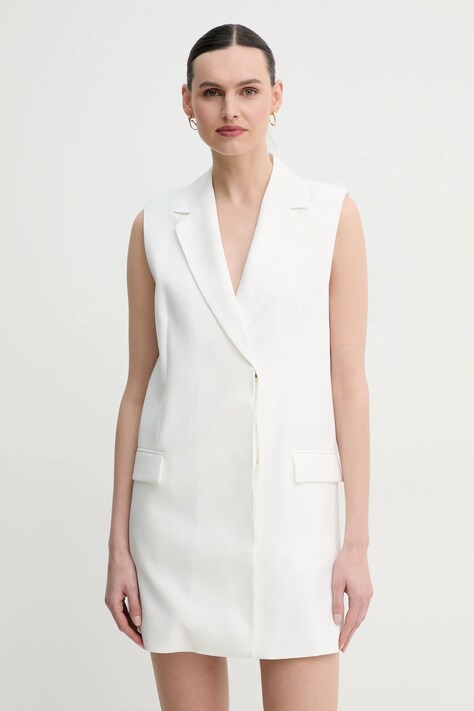 2NDDAY rochie Topaz culoarea alb, mini, dreaptă, 2252127126