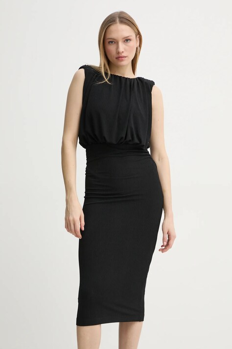 Day Birger et Mikkelsen rochie Virgine culoarea negru, midi, mulată, DAY65243771
