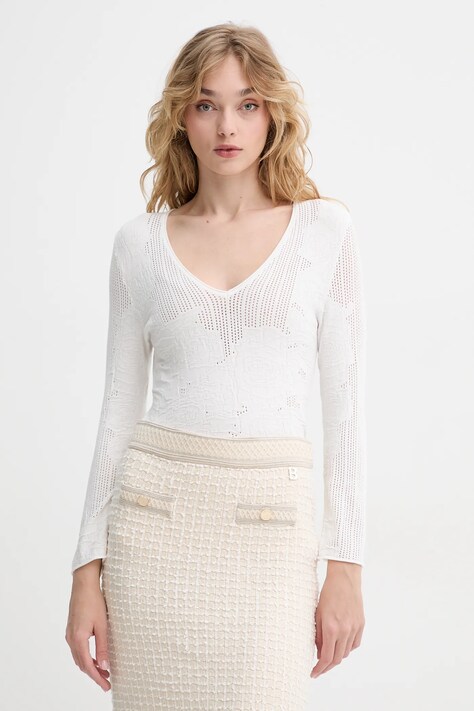 Blugirl Blumarine pulover femei, culoarea alb, light, RA5011.MS99E