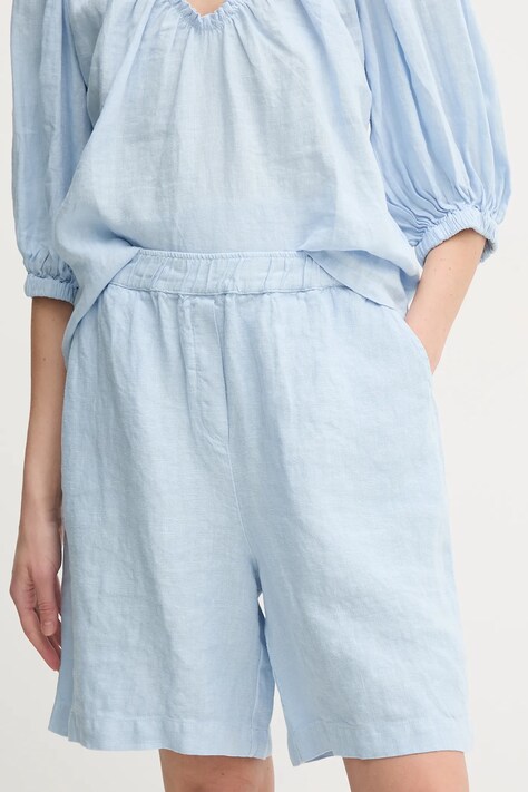 Mos Mosh pantaloncini in lino donna colore blu 168480